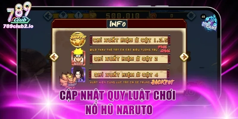 Cập nhật quy luật chơi nổ hũ Naruto